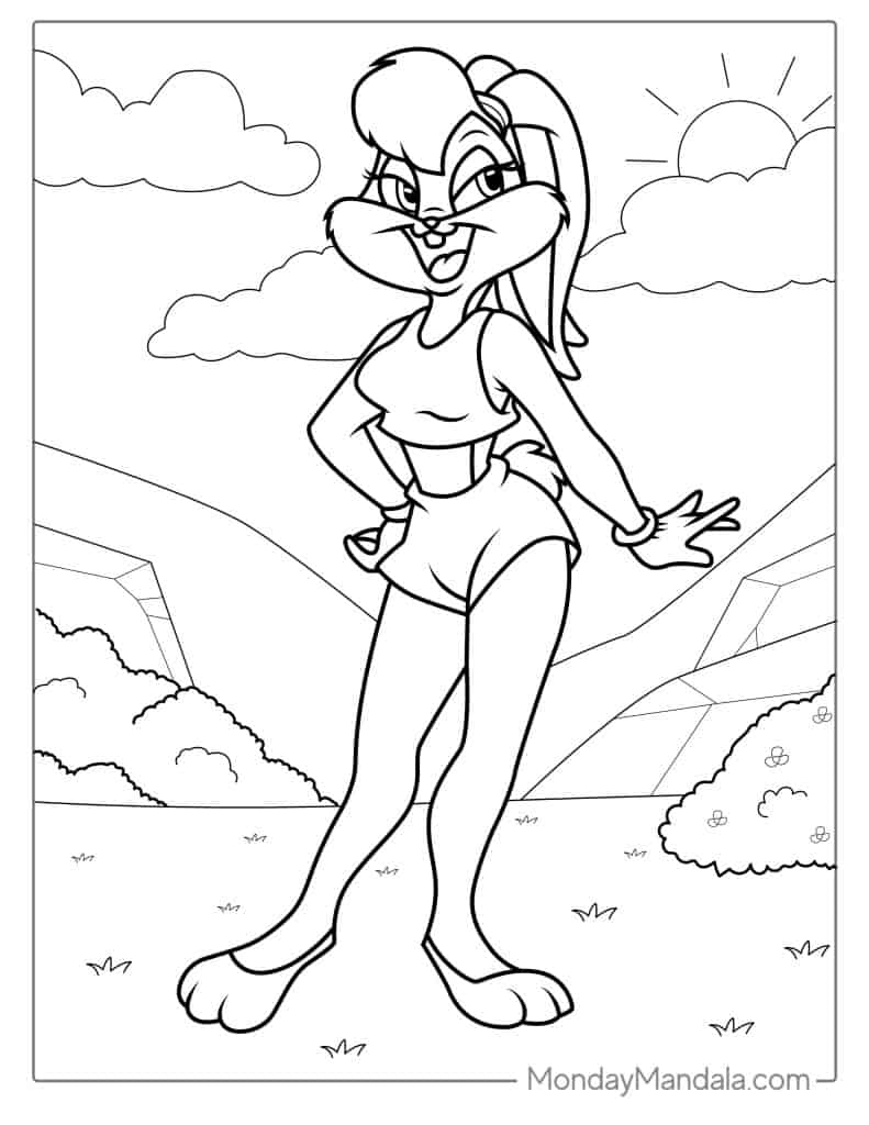 Looney tunes coloring pages free pdf printables