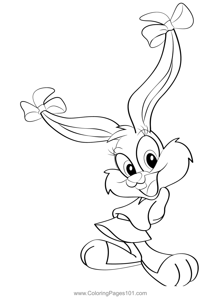 Looney tunes babies lola coloring page for kids