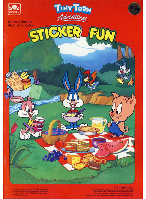 Tiny toon adventures sticker fun coloring books at retro reprints