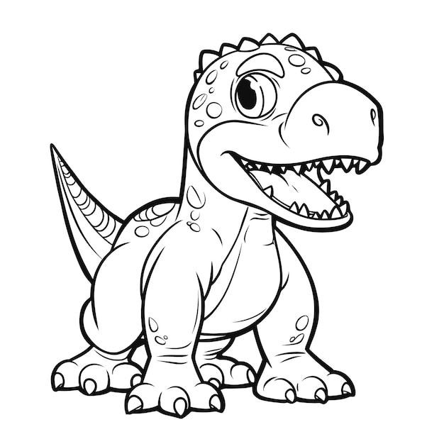 Premium vector tyrannosaurus rex coloring pages for kid