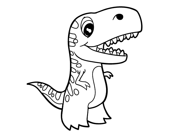 Baby tyrannosaurus coloring page