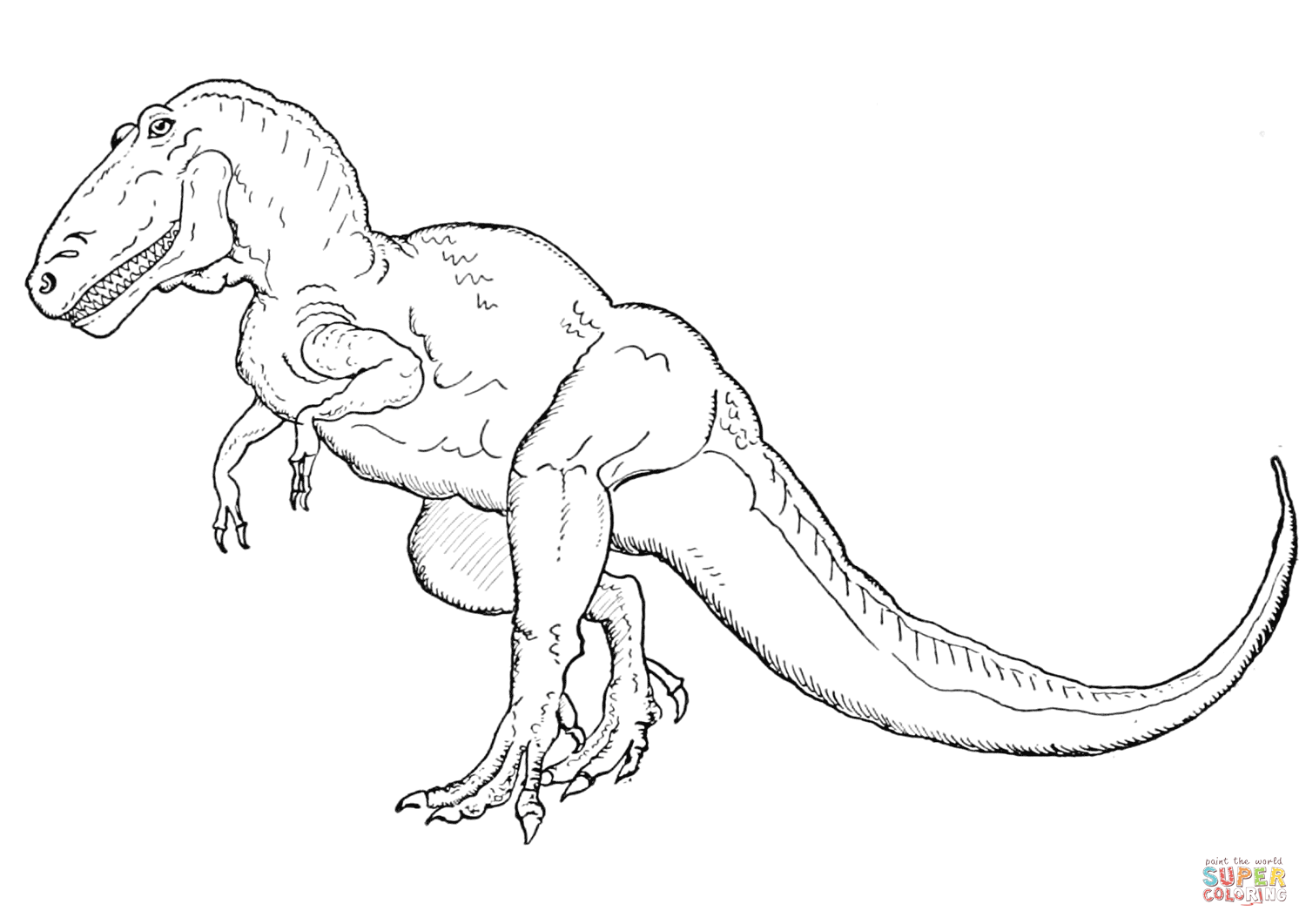 Tyrannosaurus rex coloring page free printable coloring pages