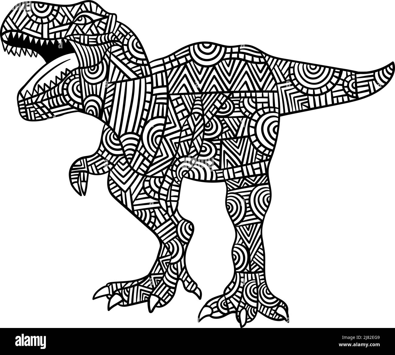 Dinosaur colour black and white stock photos images