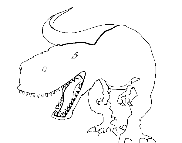 Angry tyrannosaurus rex coloring page