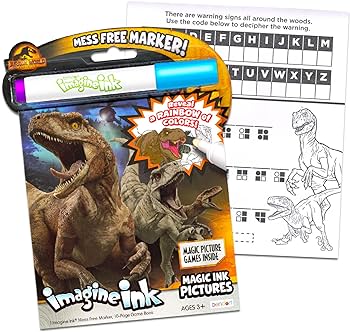 Jurassic world coloring book super set for boys kids