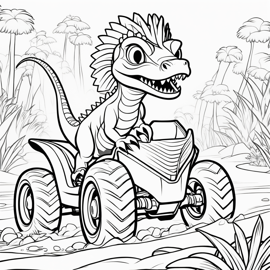 Tiranosaurio rex bebe para colorear