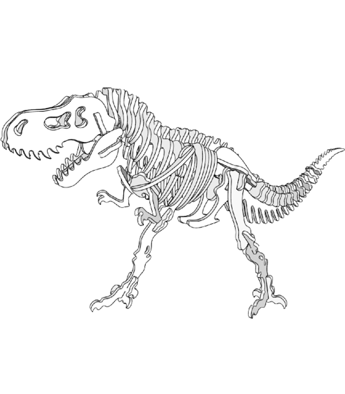 Modelo de tiranosaurio rex fãsil instrucciones