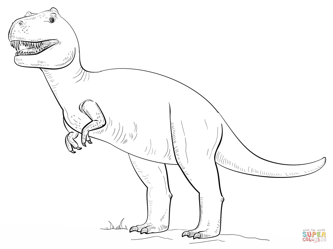 Tyranossaurus rex coloring page free printable coloring pages