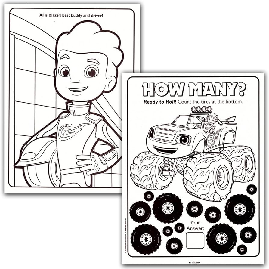 Blaze and the monster machines coloring book super set