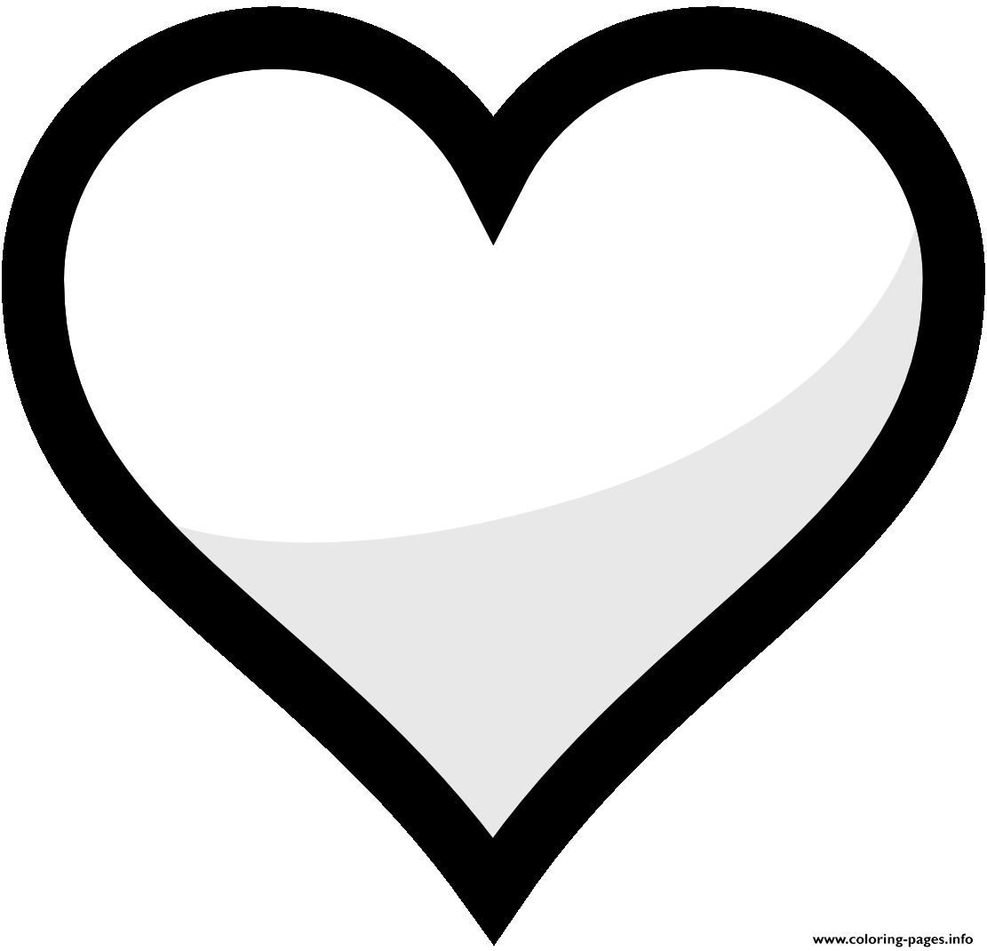 Heart emoji coloring page