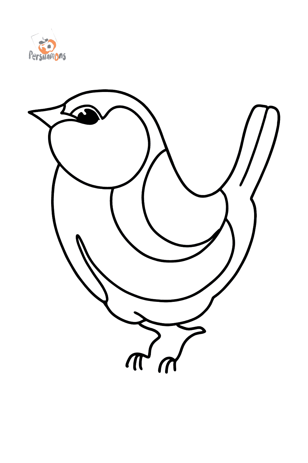 Simple coloring page with a tit â online or printable for free