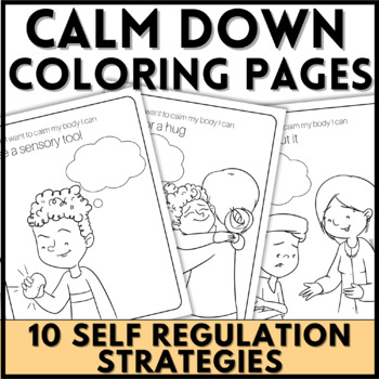 Calm down strategies coloring pages âself regulation worksheets for kindergarten