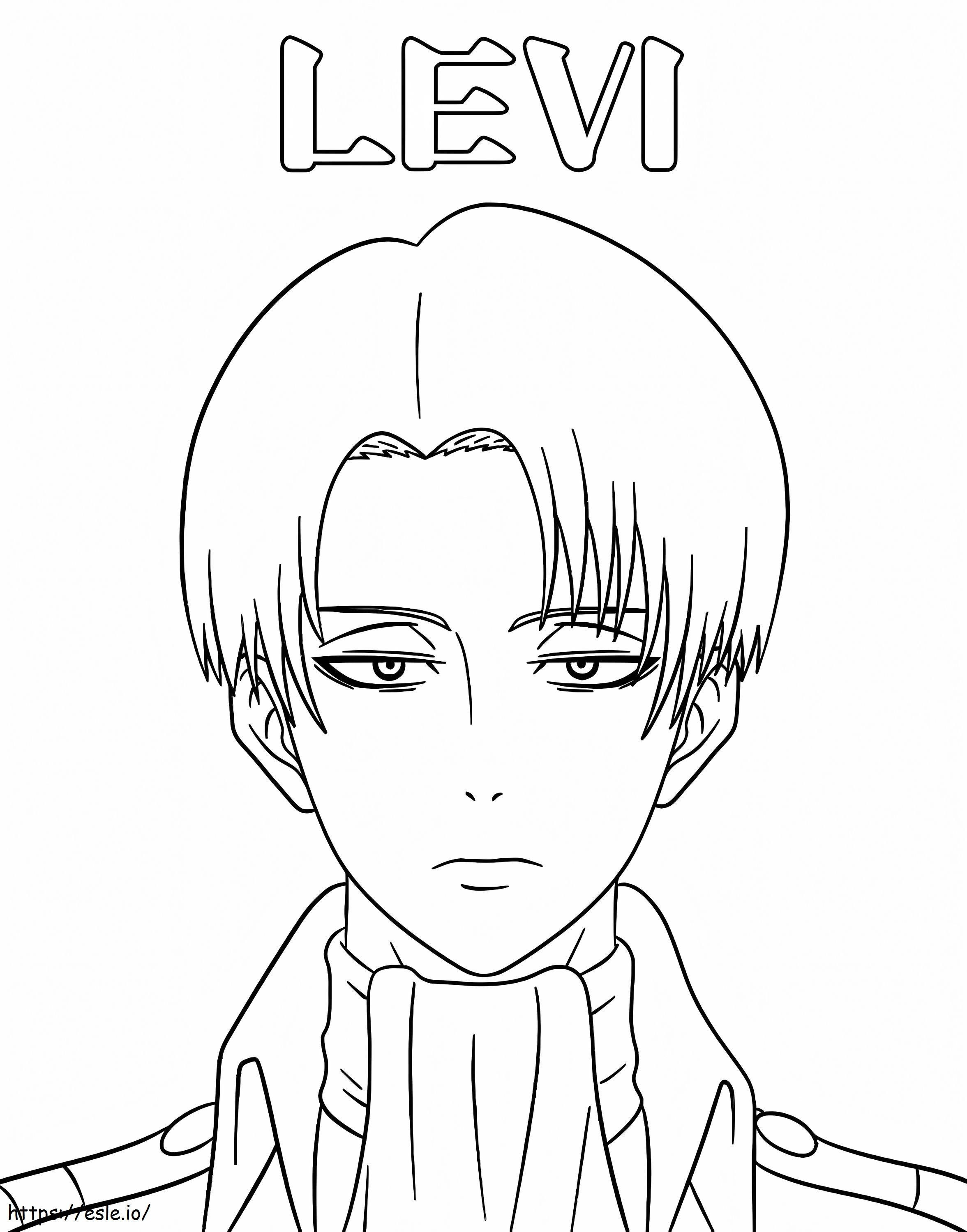 Levi attack on titan coloring page