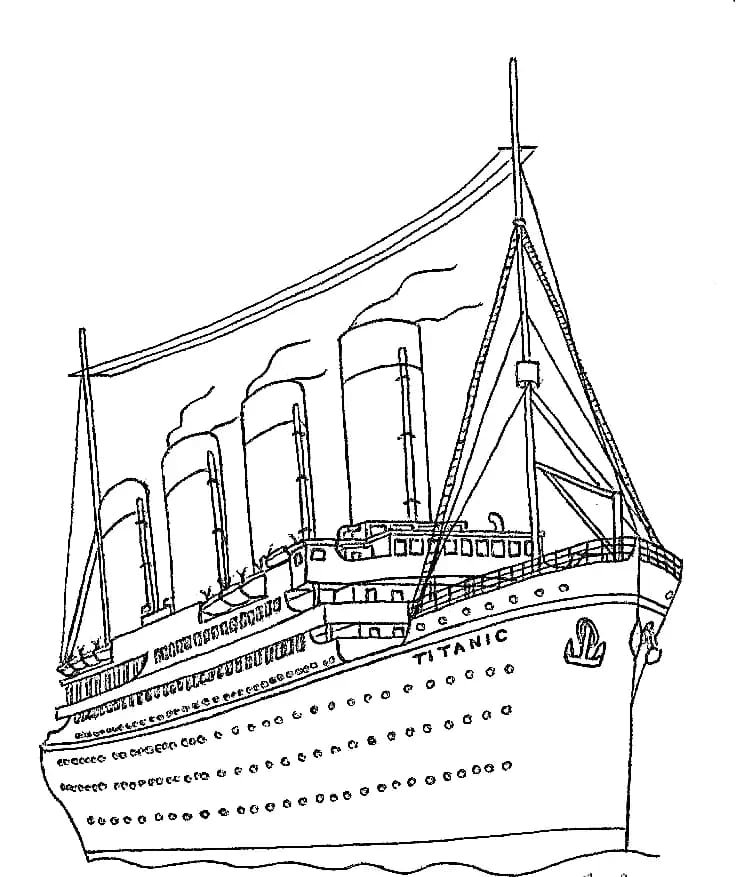 Titanic coloring pages printable for free download