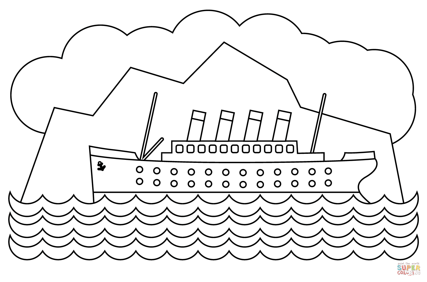 Titanic coloring page free printable coloring pages