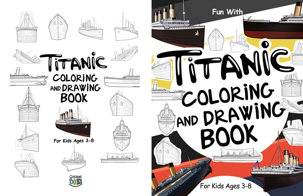 Titanic coloring and drawing book for kids