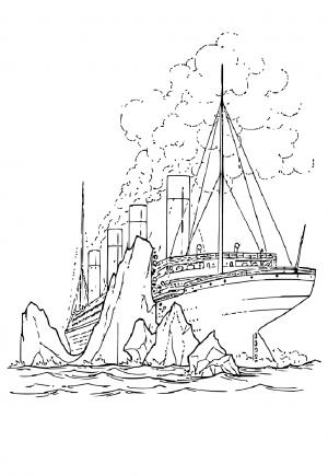 Free printable titanic coloring pages for adults and kids