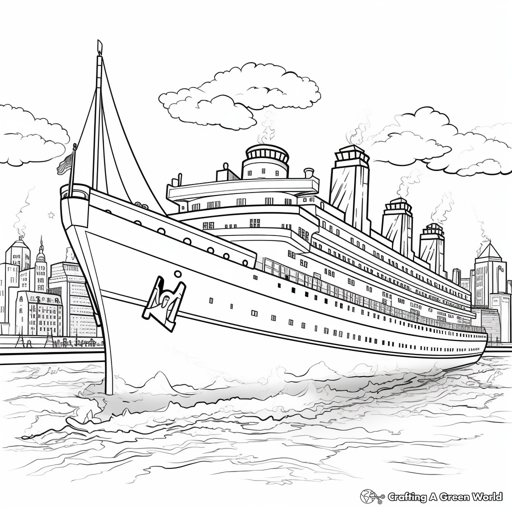 Titanic coloring pages