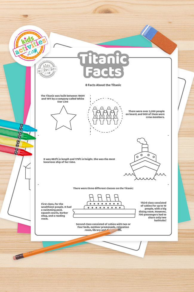 Fun titanic facts for kids to print and learn kids activities blog