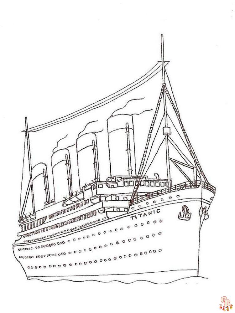 Free titanic coloring pages for kids