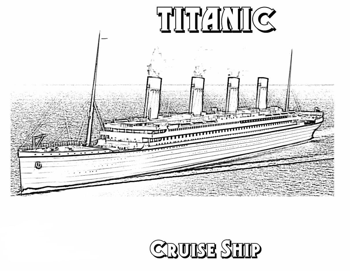 Titanic coloring pages printable for free download