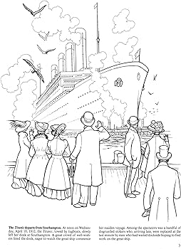 The titanic coloring book dover world history coloring books peter f copeland books