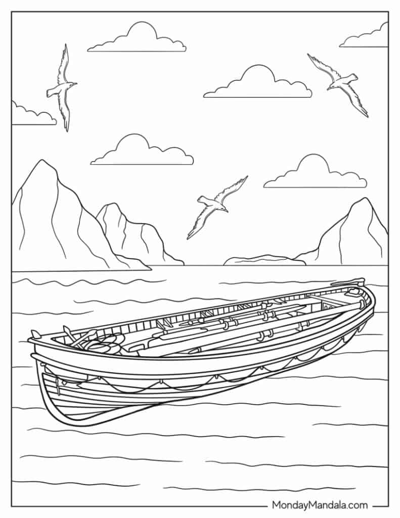 Titanic coloring pages free pdf printables