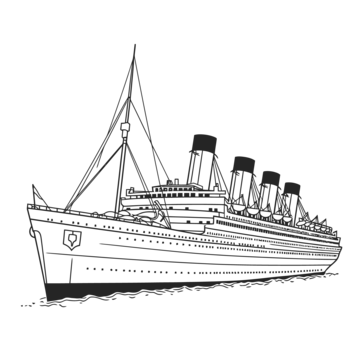 Titanic outline png transparent images free download vector files