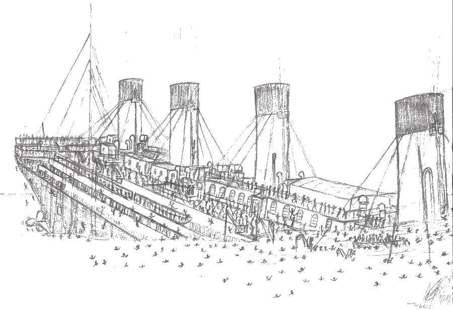 Online coloring pages titanic coloring the titanic sank the titanic