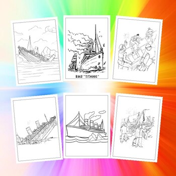 Printable titanic coloring pages collection journey through time with colors