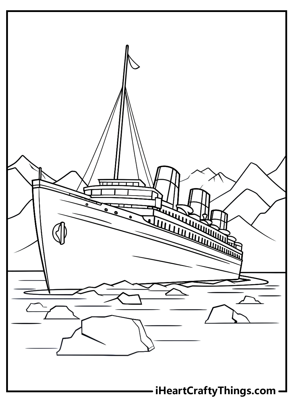 Printable titanic coloring pages updated