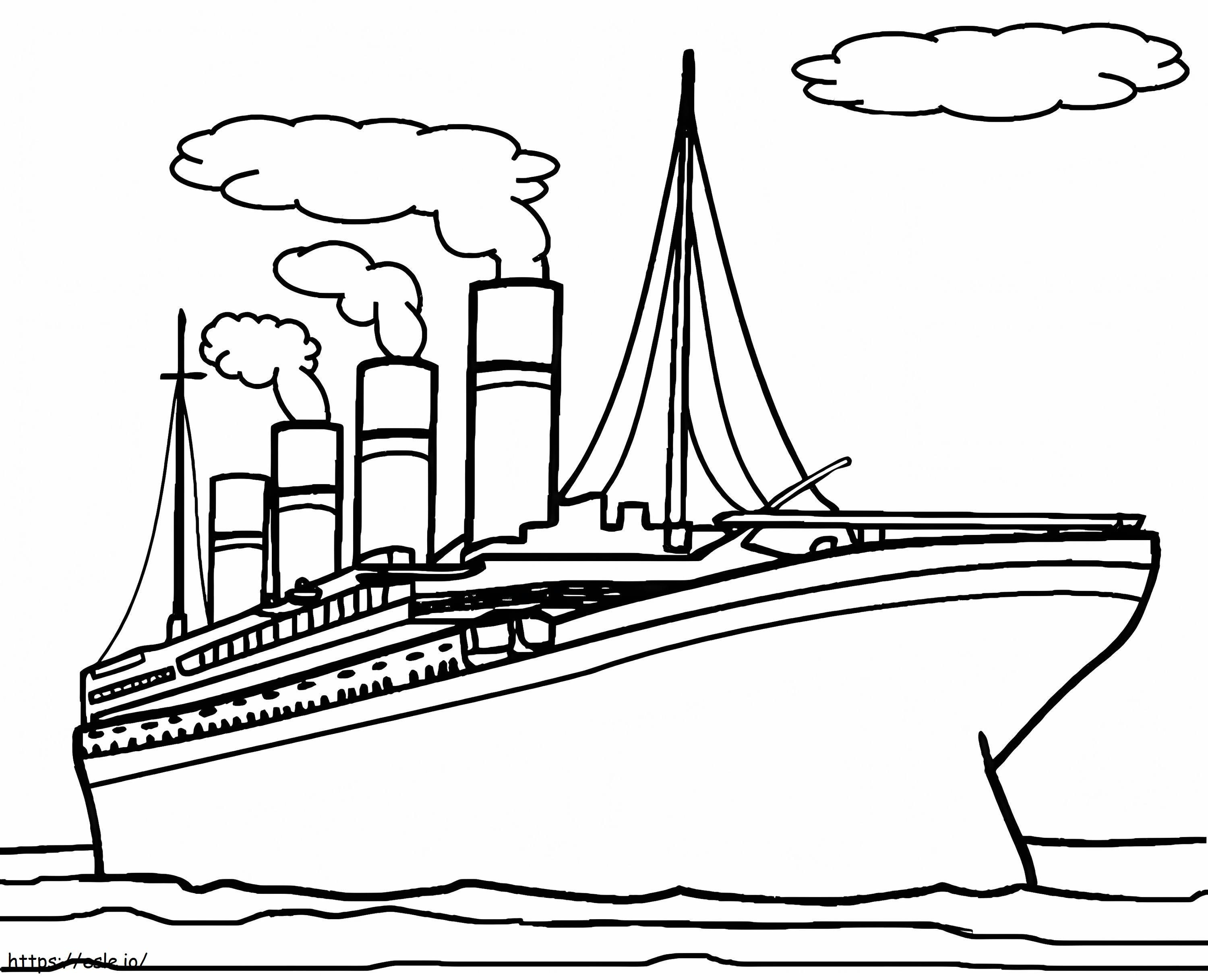 Titanic free coloring page