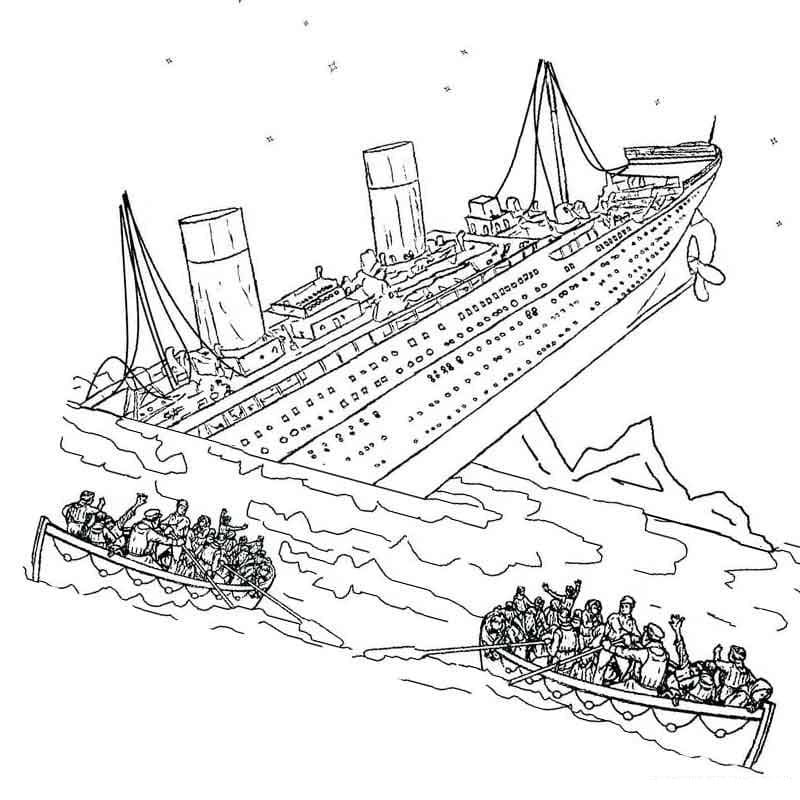 Titanic coloring pages printable for free download