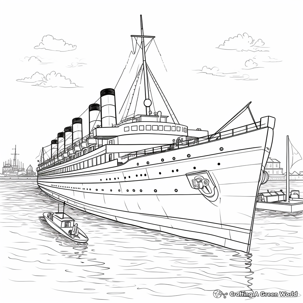 Titanic coloring pages