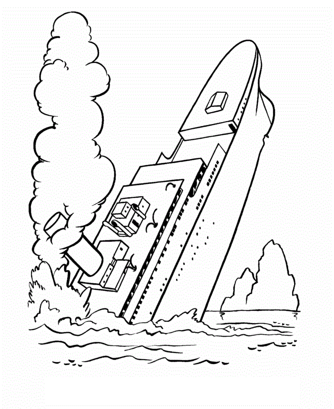 Free printable titanic coloring pages for kids