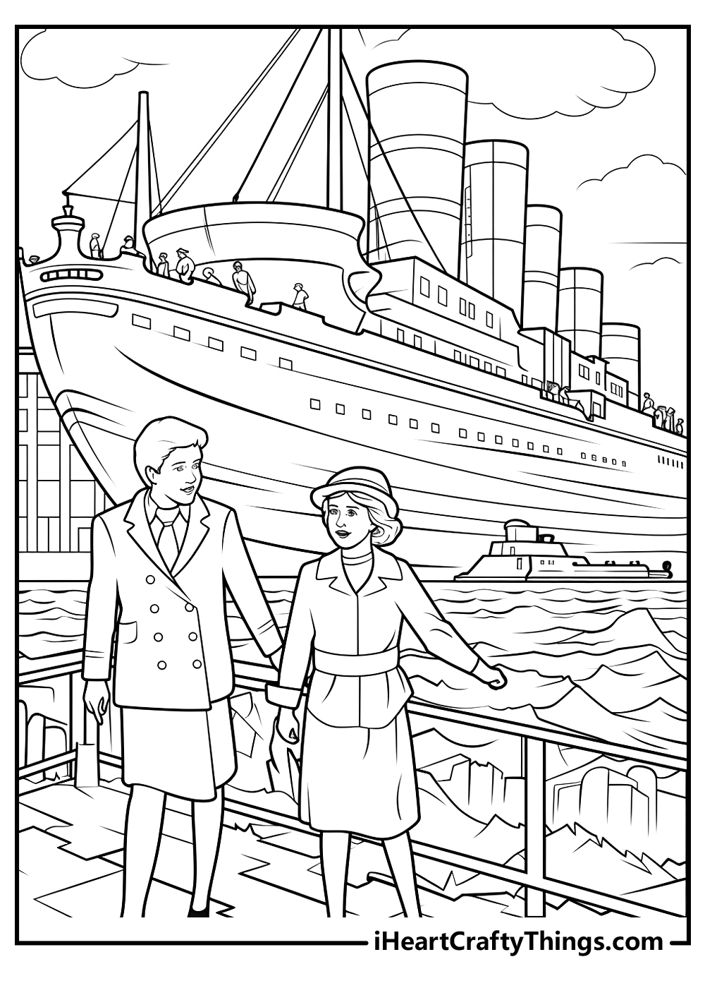 Printable titanic coloring pages updated