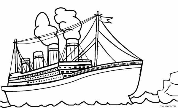 Printable titanic coloring pages for kids