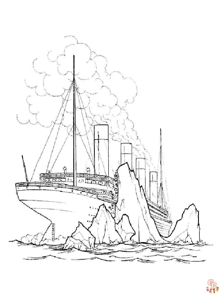 Free titanic coloring pages for kids