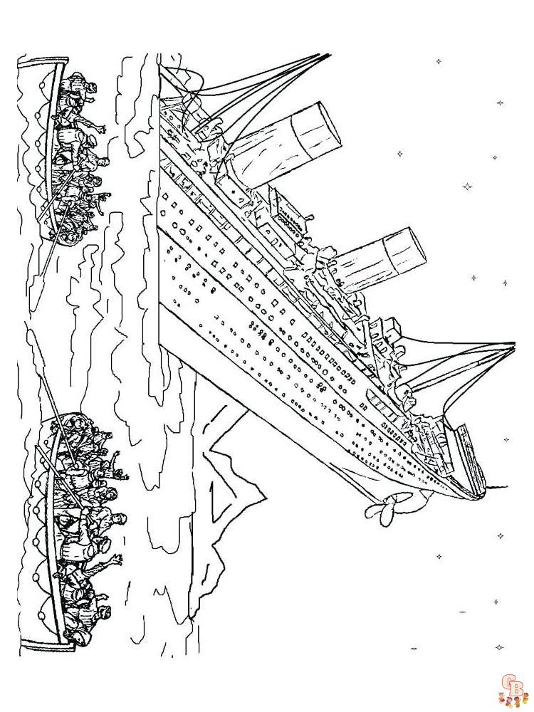 Free titanic coloring pages for kids