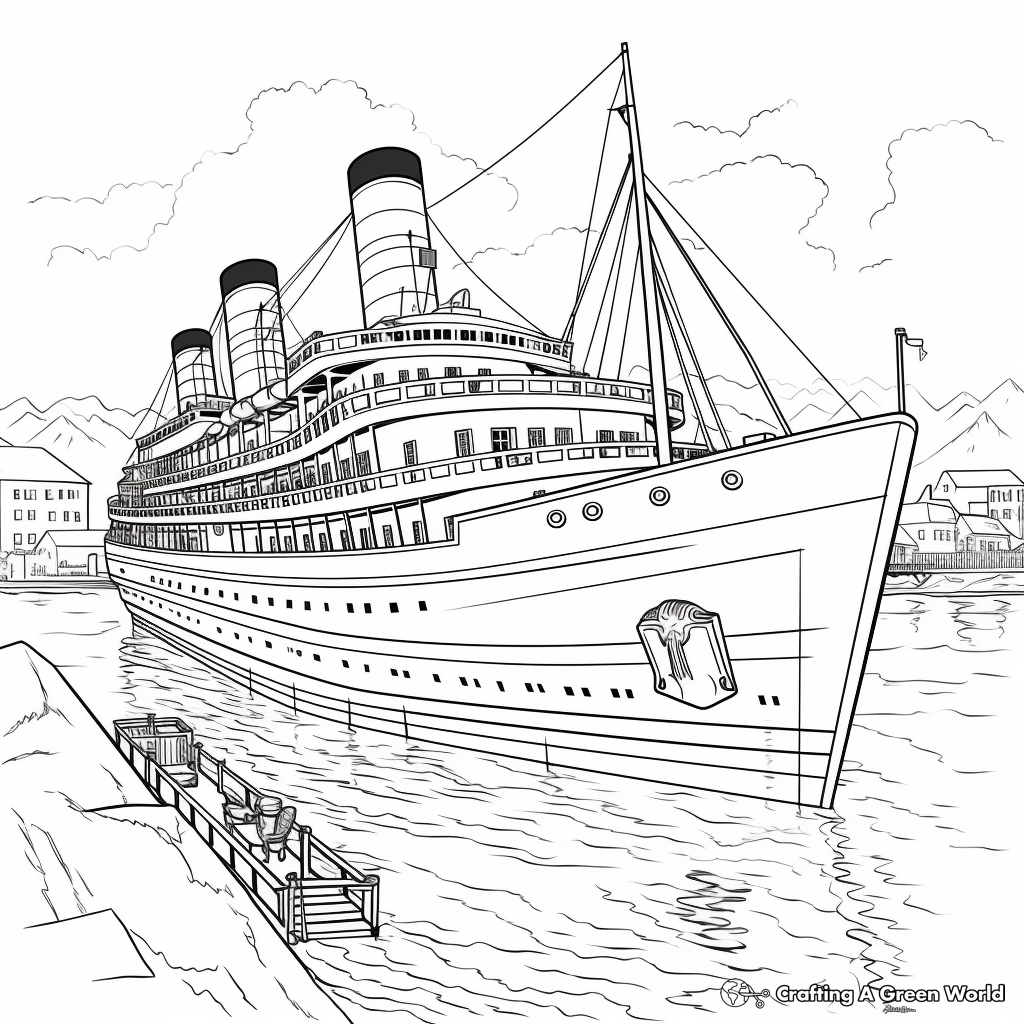 Titanic coloring pages