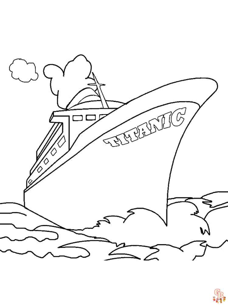 Free titanic coloring pages for kids