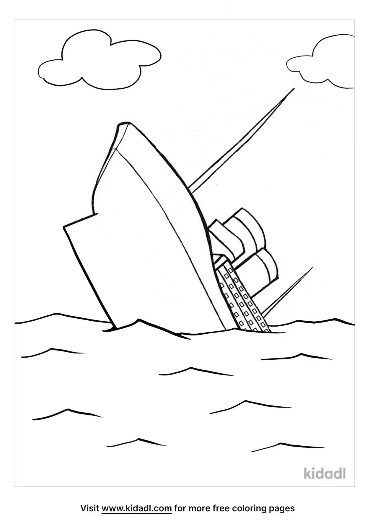 Free titanic sinking coloring page coloring page printables