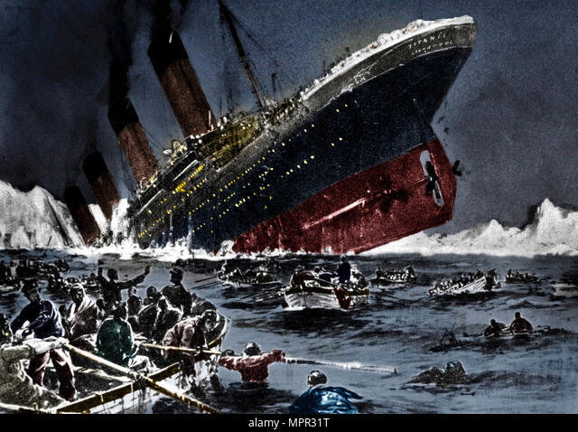 Titanic sinking color hi