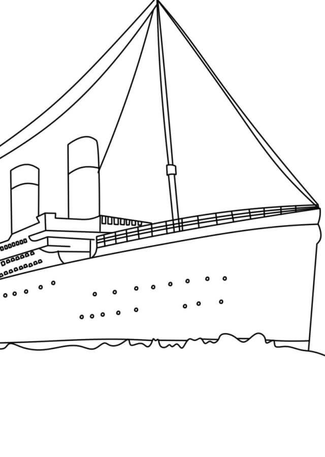 Titanic sinking basic coloring page