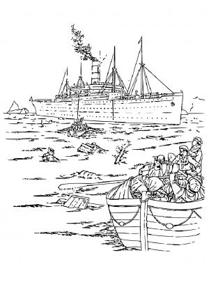 Free printable titanic coloring pages for adults and kids