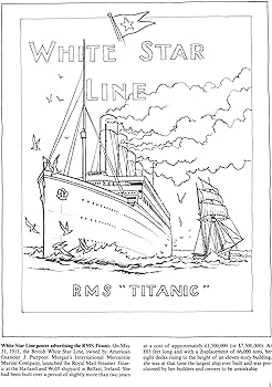 The titanic coloring book dover world history coloring books peter f copeland books