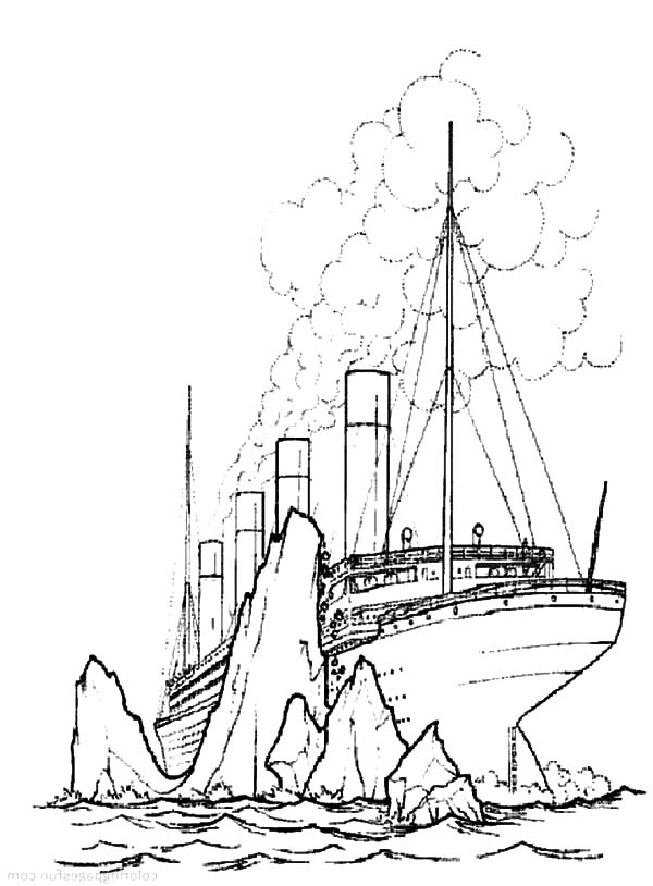 Printable titanic coloring pages