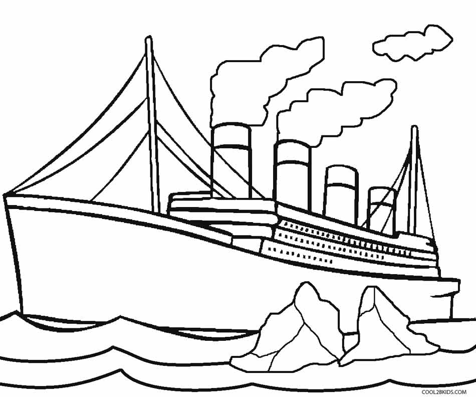 Printable titanic coloring pages for kids