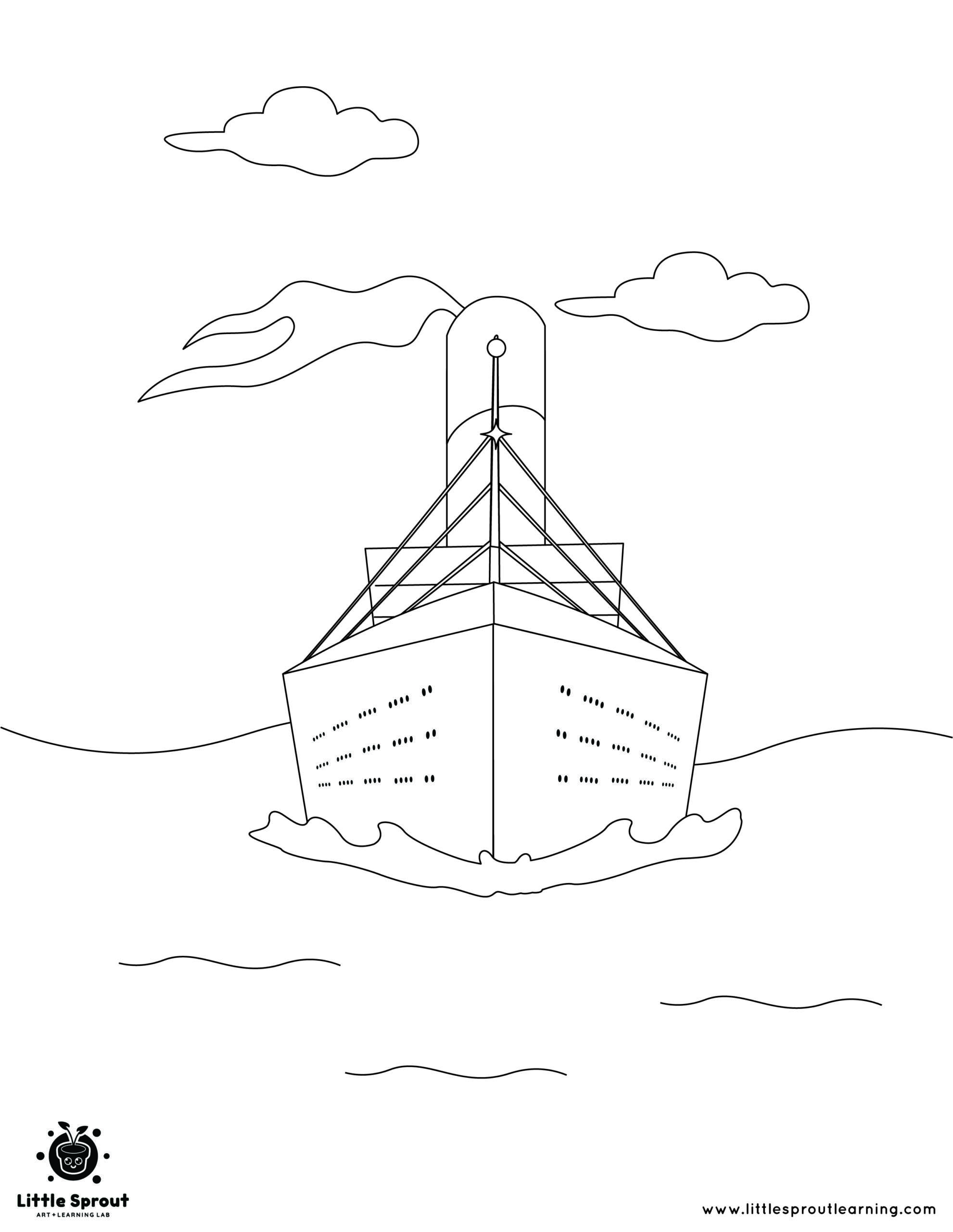 The best titanic coloring pages little sprout art