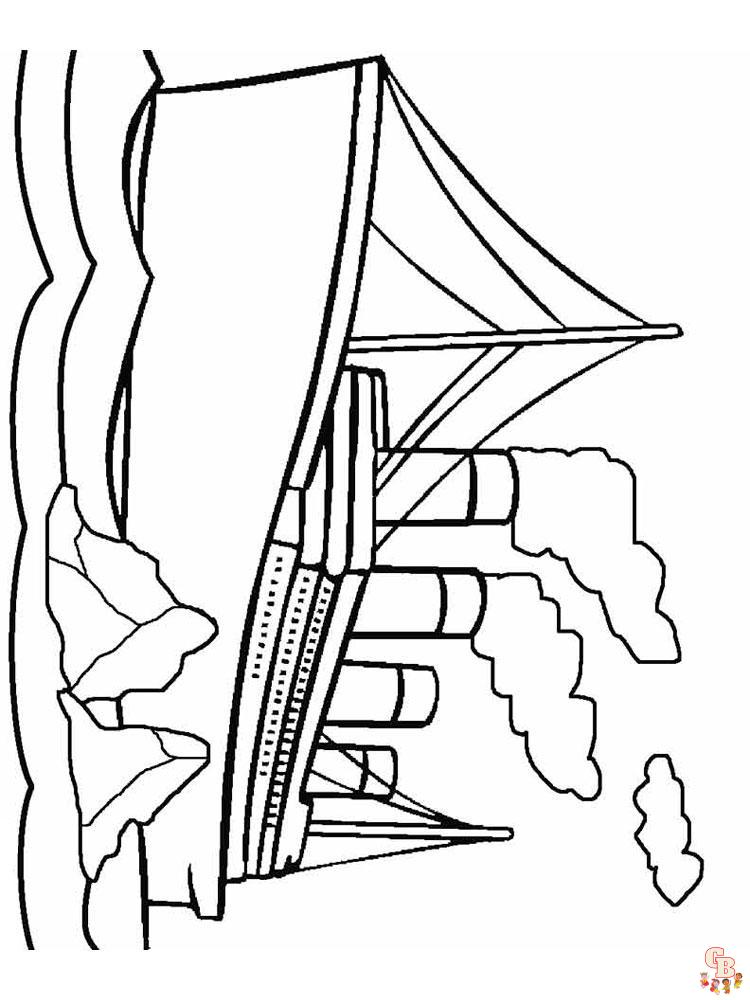 Free titanic coloring pages for kids